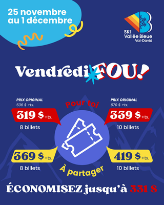 10 billets Black Friday à partager - expire avril 2026