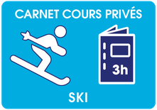 Carnet 3 hres cours privés  - Ski