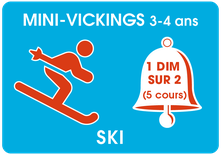 Mini-Vikings 3-4 ans,  1 dimanche sur 2 - déb. le 8 ou 15 janv. 2023