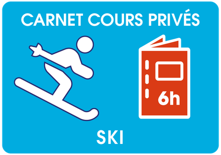 Carnet 6 hres cours privés - Ski