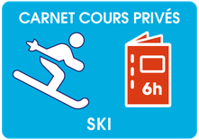 Carnet 6 hres cours privés - Ski